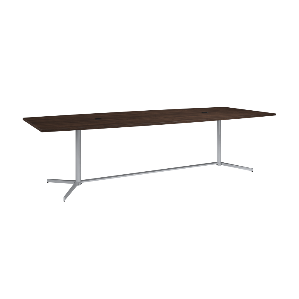 Shop Bush Business Furniture 120-inch Office Conference Table with Metal Base, Image 01, 99TBM120BWSVK, #color_black walnut