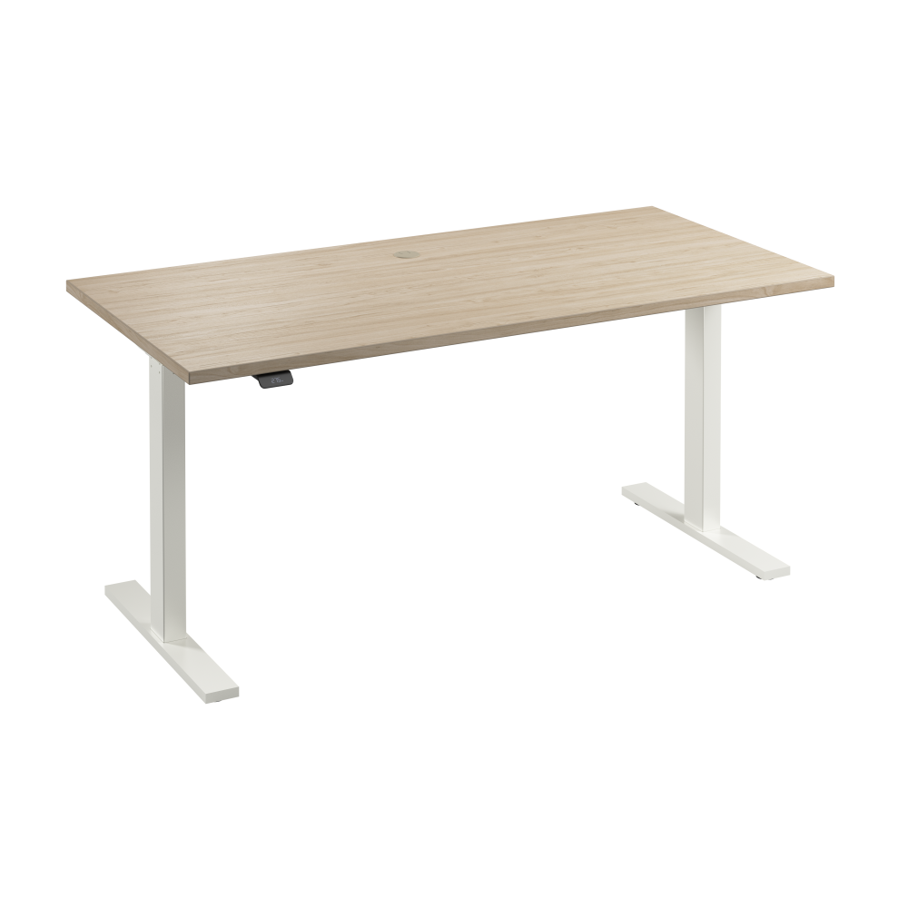 Shop Bush Business Furniture Move 60 Series 60W x 30D Electric Height Adjustable Standing Desk, Image 01, M6S6030NEWK, #color_natural elm/white powder coat