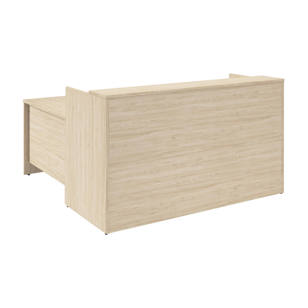 Shop Bush Business Furniture Arrive 72W x 72D L Shaped Reception Desk with Shelf, Image 03, ARV006NE, #color_natural elm