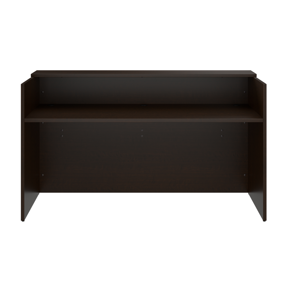 Shop Bush Business Furniture Arrive 72W x 30D Reception Desk with Shelf, Image 03, AVD172MRK, #color_mocha cherry