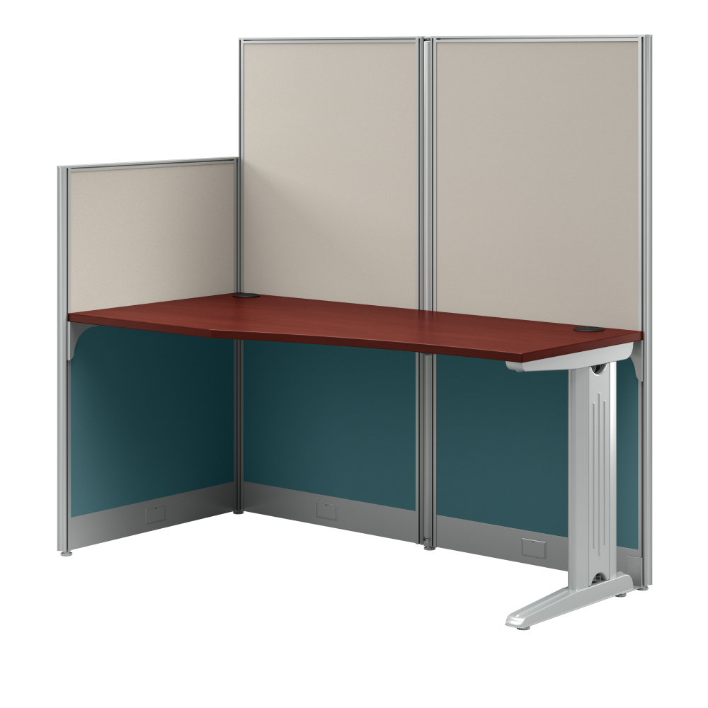 Shop Bush Business Furniture Office in an Hour 65W x 33D Straight Cubicle Desk, Image 01, WC36492-03K, #color_hansen cherry