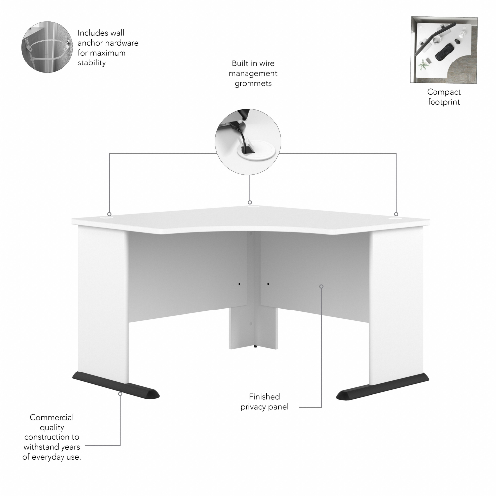 Shop Bush Business Furniture Studio A 48W Corner Computer Desk, Image 08, SDD148WH, #color_white