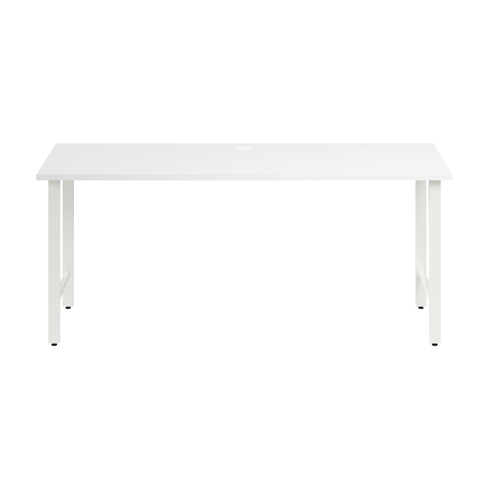 Shop Bush Business Furniture Hustle 72W x 24D Computer Desk with Metal Legs, Image 03, HUD172WH, #color_white