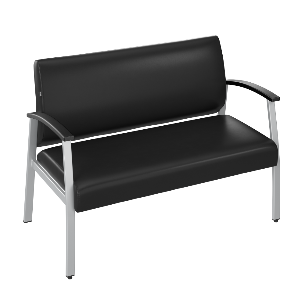 Shop Bush Business Furniture Arrive Waiting Room Loveseat with Arms, Image 03, CH3903BVL-03, #color_black vinyl