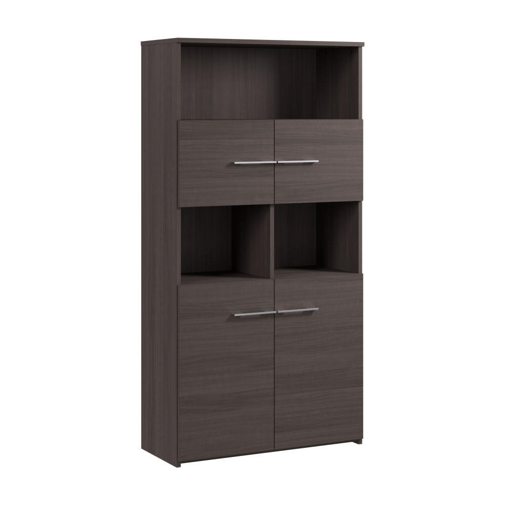 Shop Bush Business Furniture Office 500 5 Shelf Bookcase with Doors, Image 01, OFB136SG, #color_storm gray