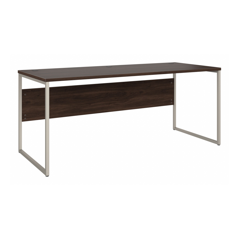 Shop Bush Business Furniture Hybrid 72W x 30D Computer Table Desk with Metal Legs, Image 01, HYD373BW, #color_black walnut
