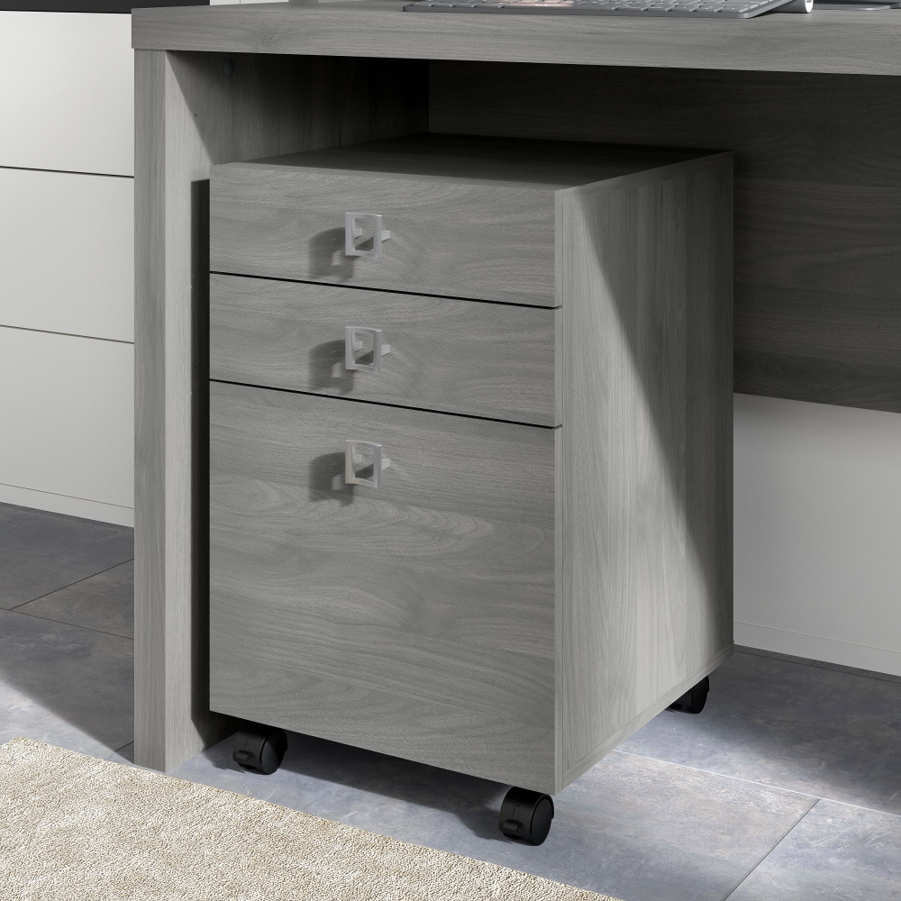 Shop Bush Business Furniture Echo 3 Drawer Mobile File Cabinet, Image 02, KI60401-03, #color_modern gray