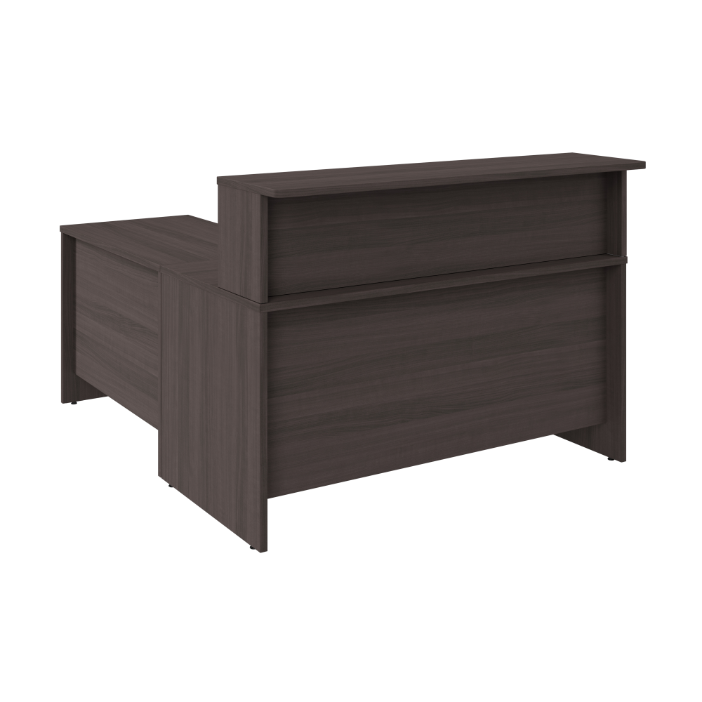 Shop Bush Business Furniture Arrive 60W x 72D L Shaped Reception Desk with Shelf, Image 03, ARV003SG, #color_storm gray