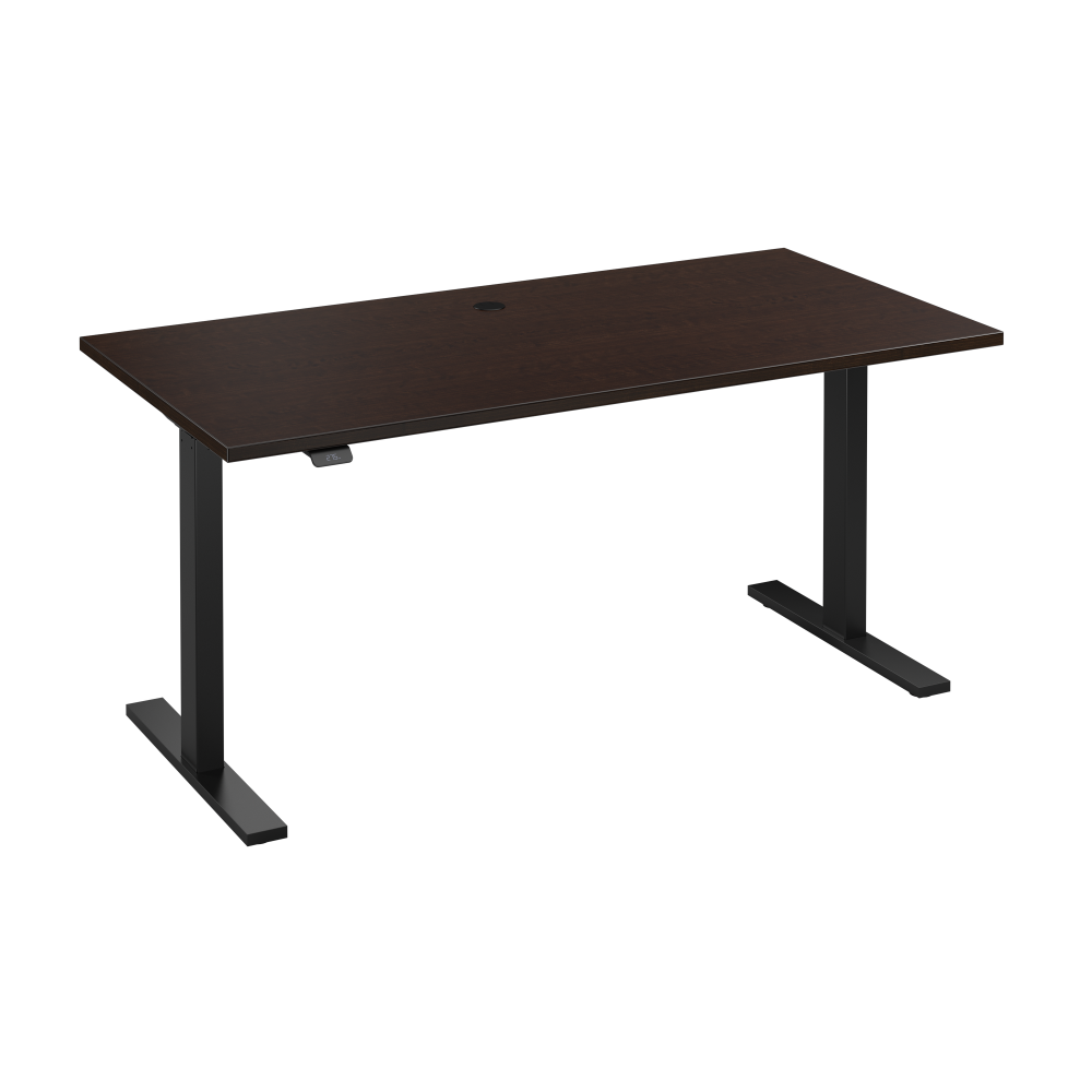 Shop Bush Business Furniture Move 60 Series 60W x 30D Electric Height Adjustable Standing Desk, Image 01, M6S6030MRBK, #color_mocha cherry/black powder coat
