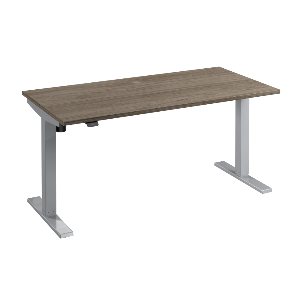 Shop Bush Business Furniture Move 40 Series 60W x 30D Electric Height Adjustable Standing Desk, Image 01, M4S6030MHSK, #color_modern hickory/cool gray metallic