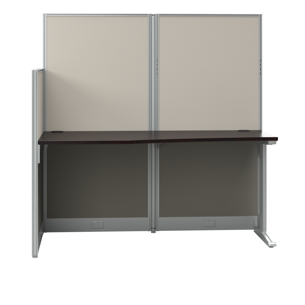 Shop Bush Business Furniture Office in an Hour 65W x 33D Straight Cubicle Desk, Image 03, WC36892-03K, #color_mocha cherry