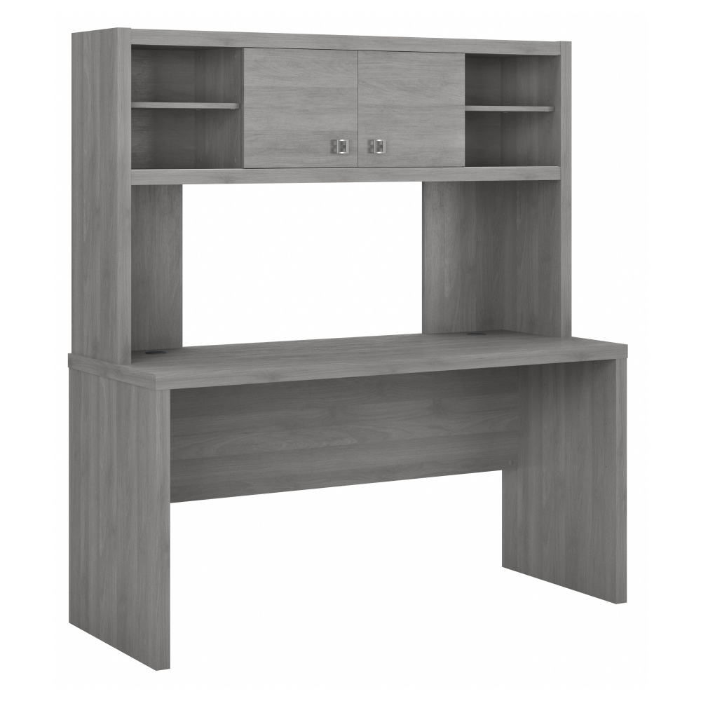 Shop Bush Business Furniture Echo 60W Credenza Desk with Hutch, Image 01, ECH030MG, #color_modern gray
