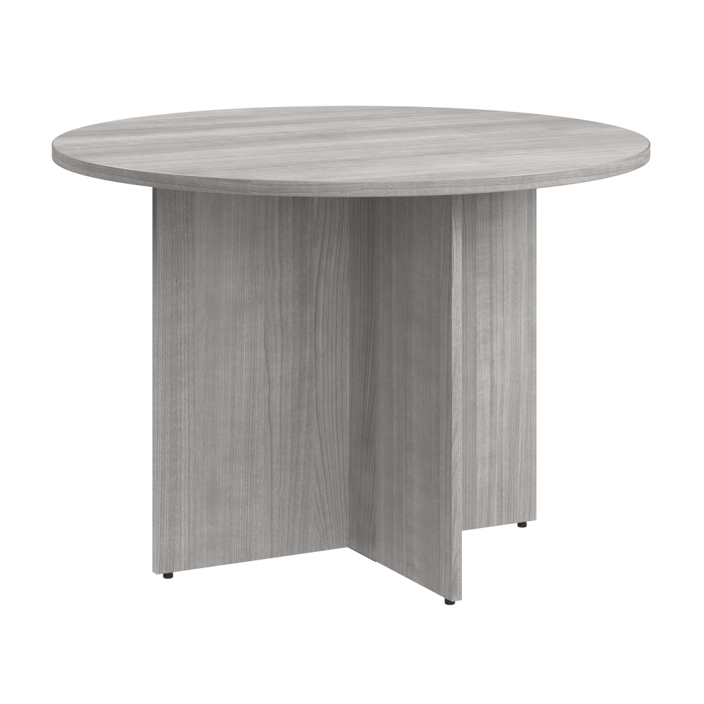 Shop Bush Business Furniture 42-inch Round Conference Table with Wood Base, Image 01, 99TB42RPG, #color_platinum gray