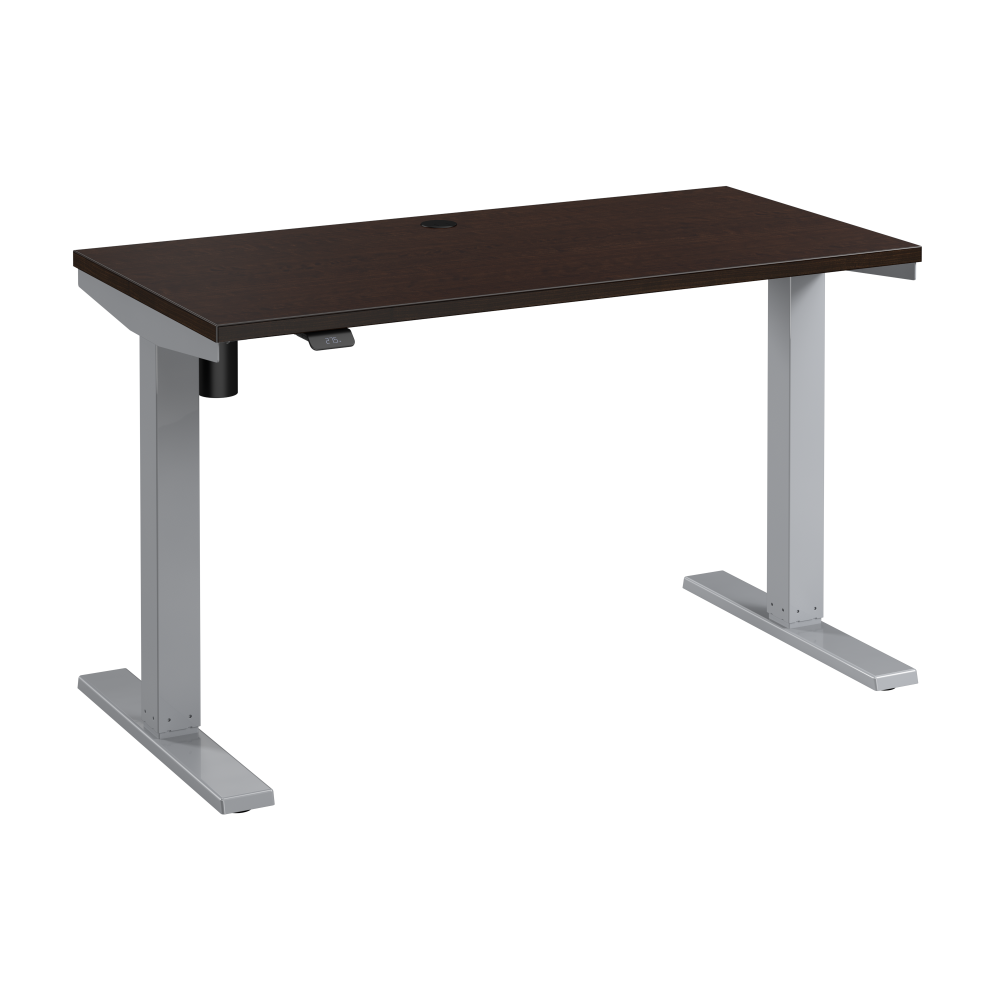 Shop Bush Business Furniture Move 40 Series 48W x 24D Electric Height Adjustable Standing Desk, Image 01, M4S4824MRSK, #color_mocha cherry/cool gray metallic