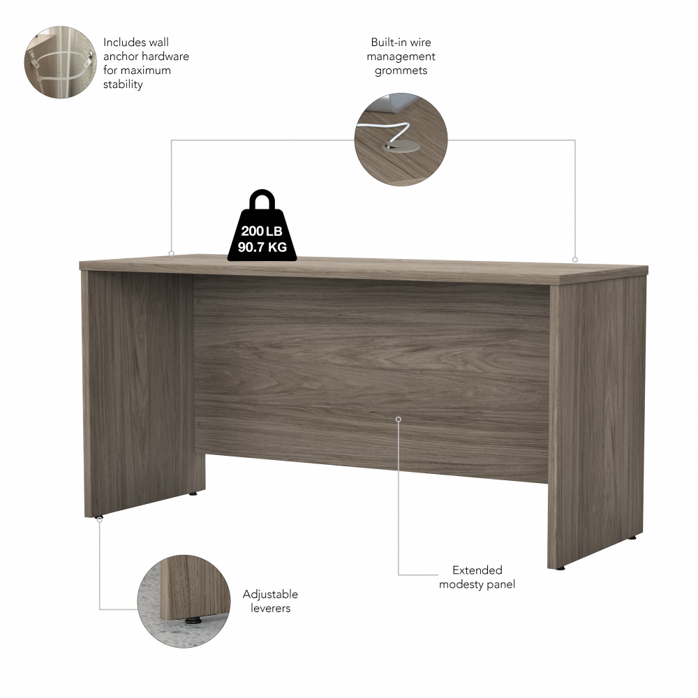 Shop Bush Business Furniture Studio C 60W x 24D Credenza Desk, Image 07, SCD360MH, #color_modern hickory