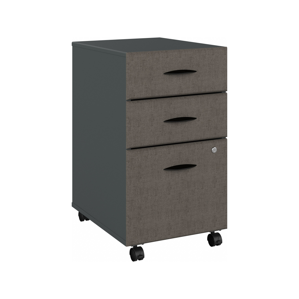 Shop Bush Business Furniture Series A 3 Drawer Mobile File Cabinet, Image 01, WC84853PSU, #color_slate
