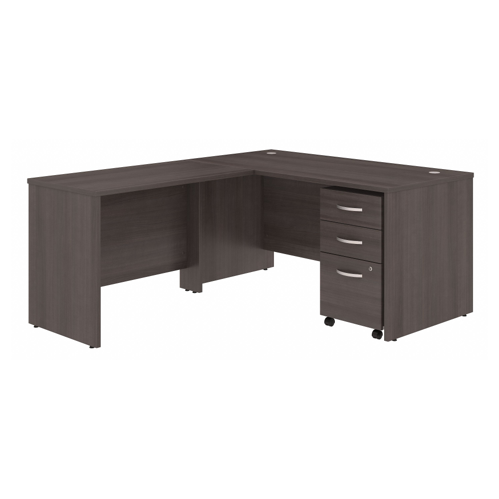 Shop Bush Business Furniture Studio C 60W x 30D L Shaped Desk with Mobile File Cabinet and 42W Return, Image 01, STC008SGSU, #color_storm gray