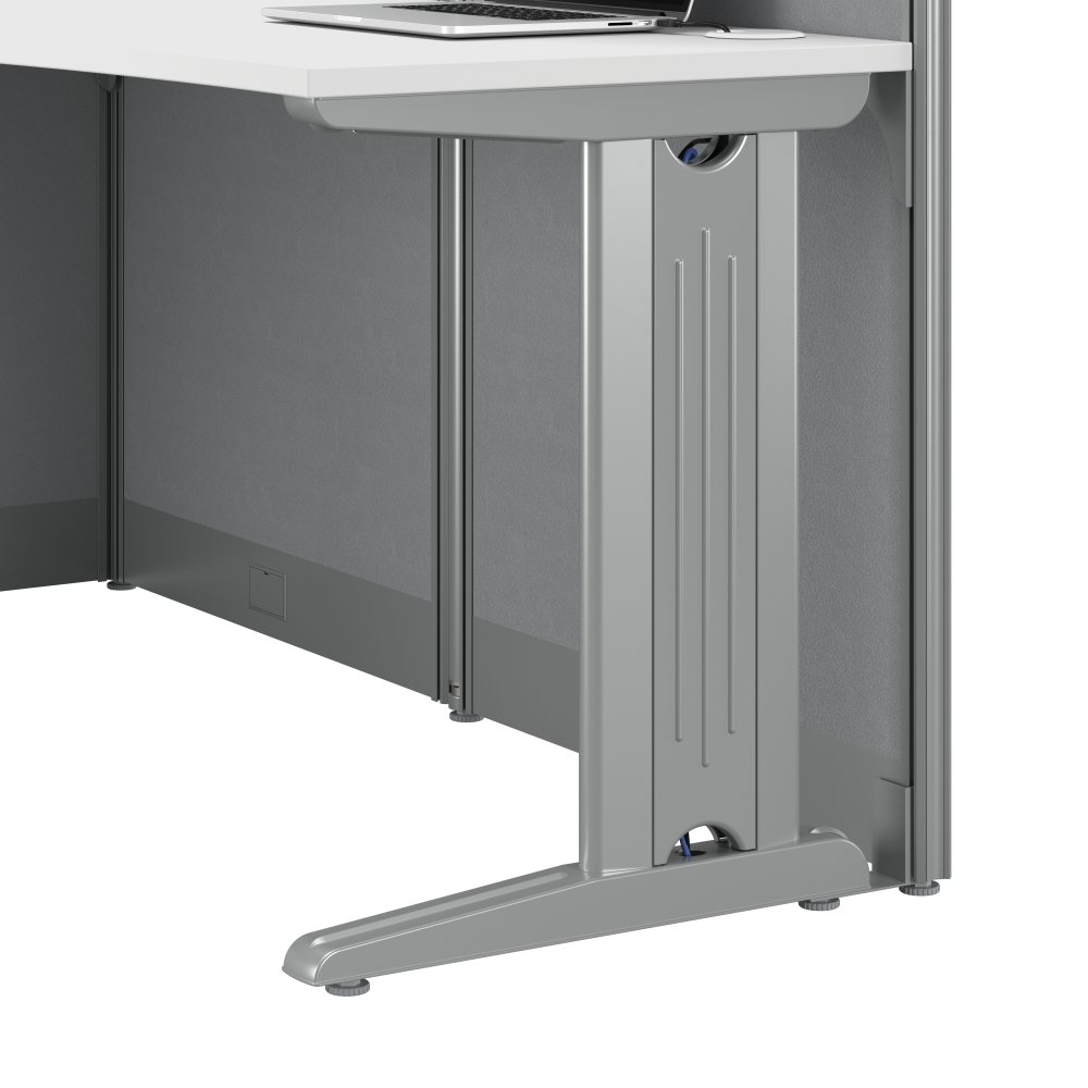Shop Bush Business Furniture Office in an Hour 65W x 65D L Shaped Cubicle Desk, Image 08, WC36194-03K, #color_pure white