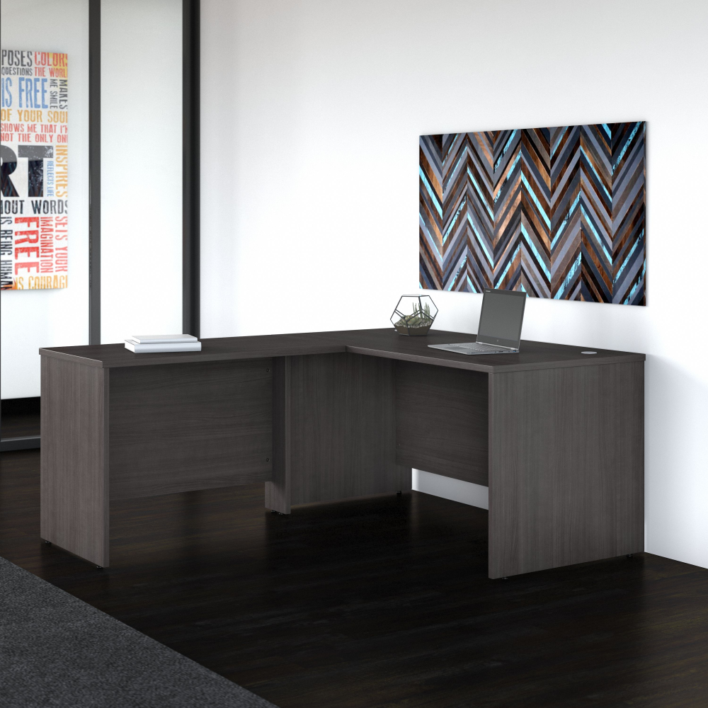 Shop Bush Business Furniture Studio C 60W x 30D L Shaped Desk with 42W Return, Image 02, STC050SG, #color_storm gray