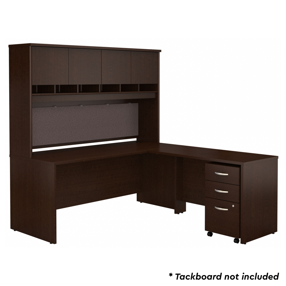 Shop Bush Business Furniture Series C 72W L Shaped Desk with Hutch and Mobile File Cabinet, Image 03, SRC0018MRSU, #color_mocha cherry