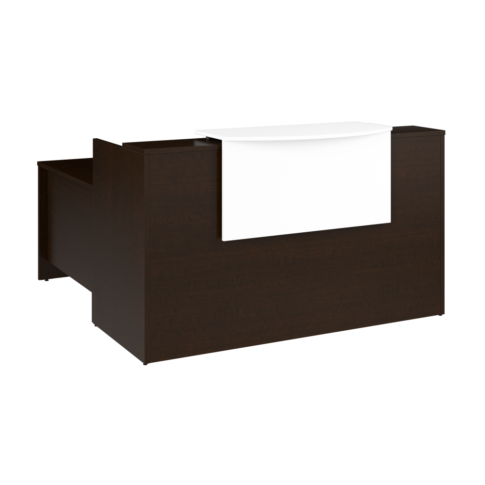 Shop Bush Business Furniture Arrive 72W x 72D L Shaped Reception Desk with Counter, Image 03, ARV009MR, #color_mocha cherry