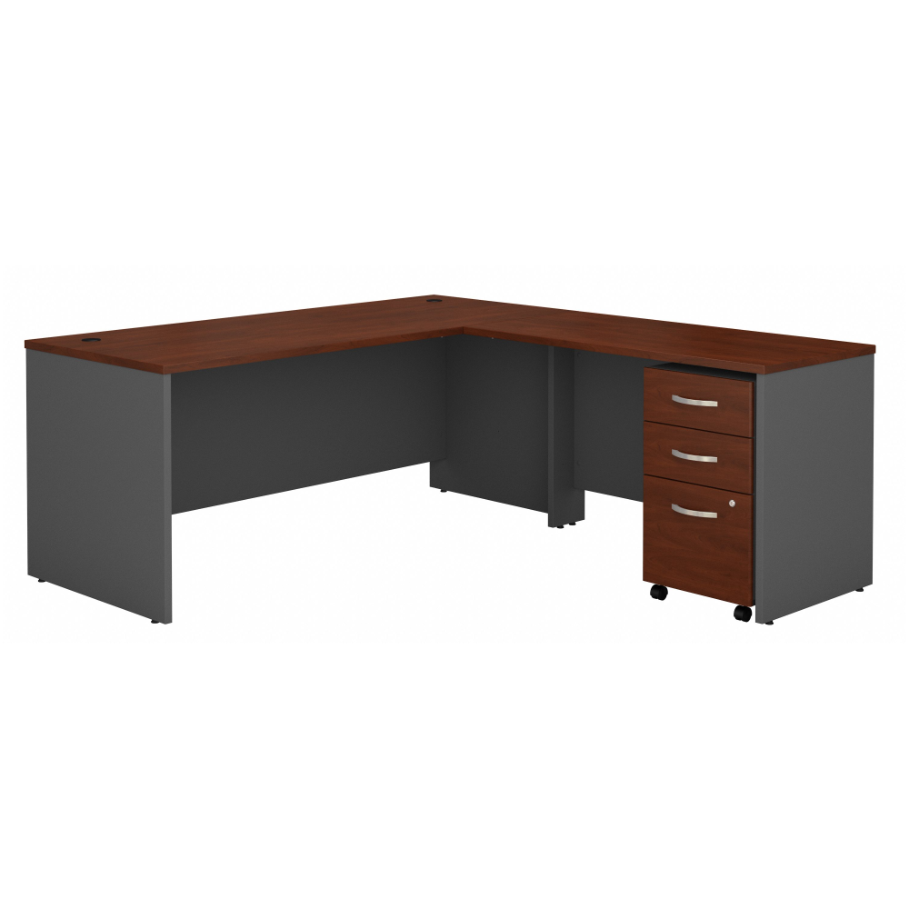 Shop Bush Business Furniture Series C 72W L Shaped Desk with 48W Return and Mobile File Cabinet, Image 01, SRC001HCSU, #color_hansen cherry/graphite gray