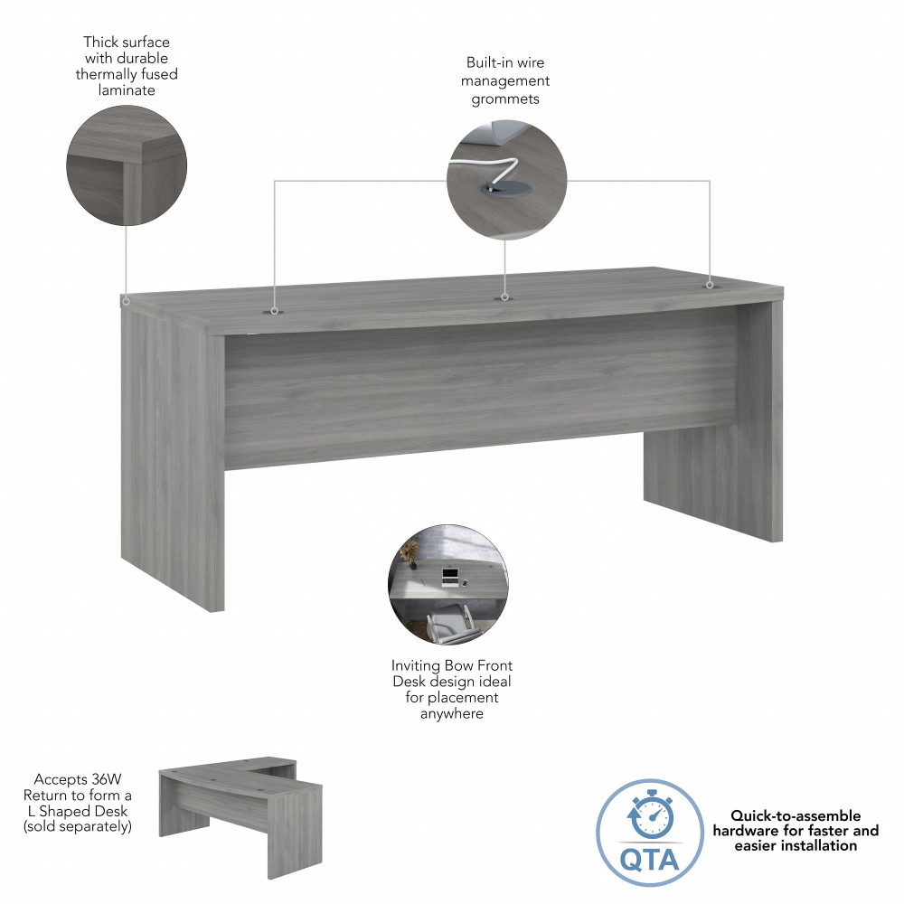 Shop Bush Business Furniture Echo 72W Bow Front Desk, Image 07, KI60409-03, #color_modern gray