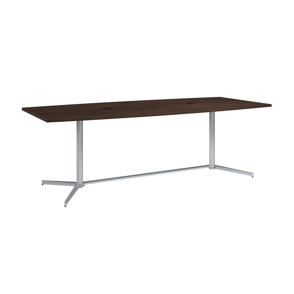 Shop Bush Business Furniture 96-inch Office Conference Table with Metal Base, Image 01, 99TBM96BWSVK, #color_black walnut