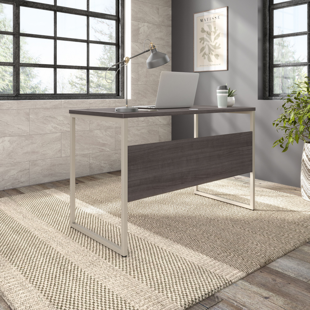 Shop Bush Business Furniture Hybrid 48W x 24D Computer Table Desk with Metal Legs, Image 04, HYD148SG, #color_storm gray