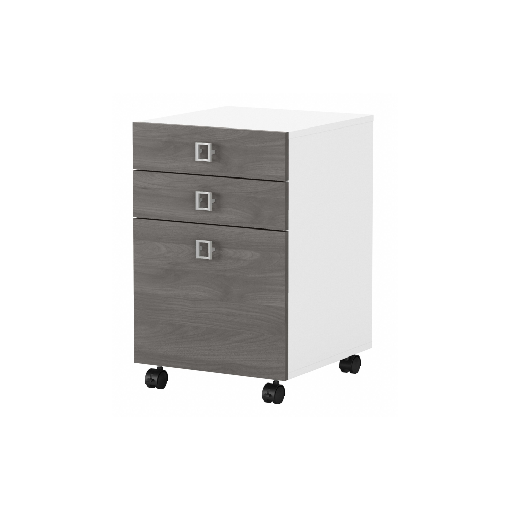 Shop Bush Business Furniture Echo 3 Drawer Mobile File Cabinet, Image 01, KI60501-03, #color_pure white/modern gray