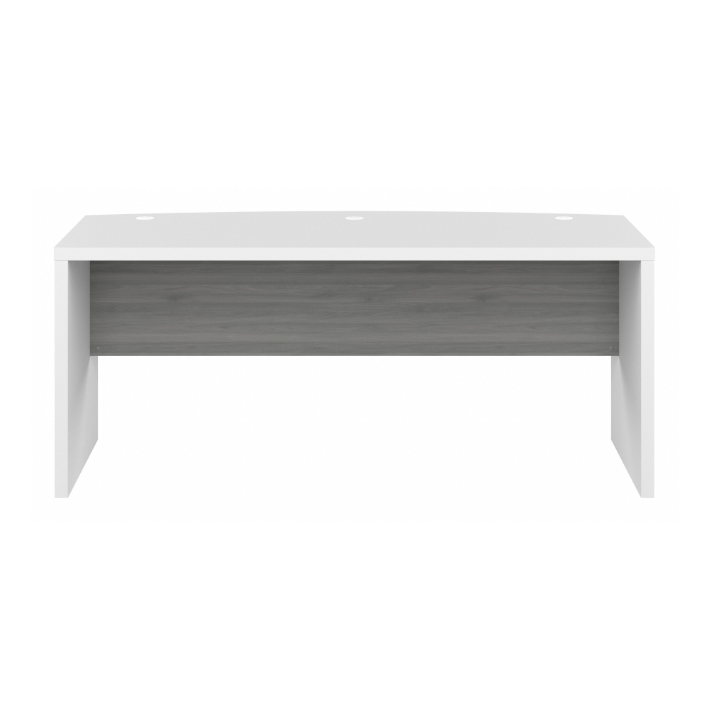 Shop Bush Business Furniture Echo 72W Bow Front Desk, Image 03, KI60509-03, #color_pure white/modern gray
