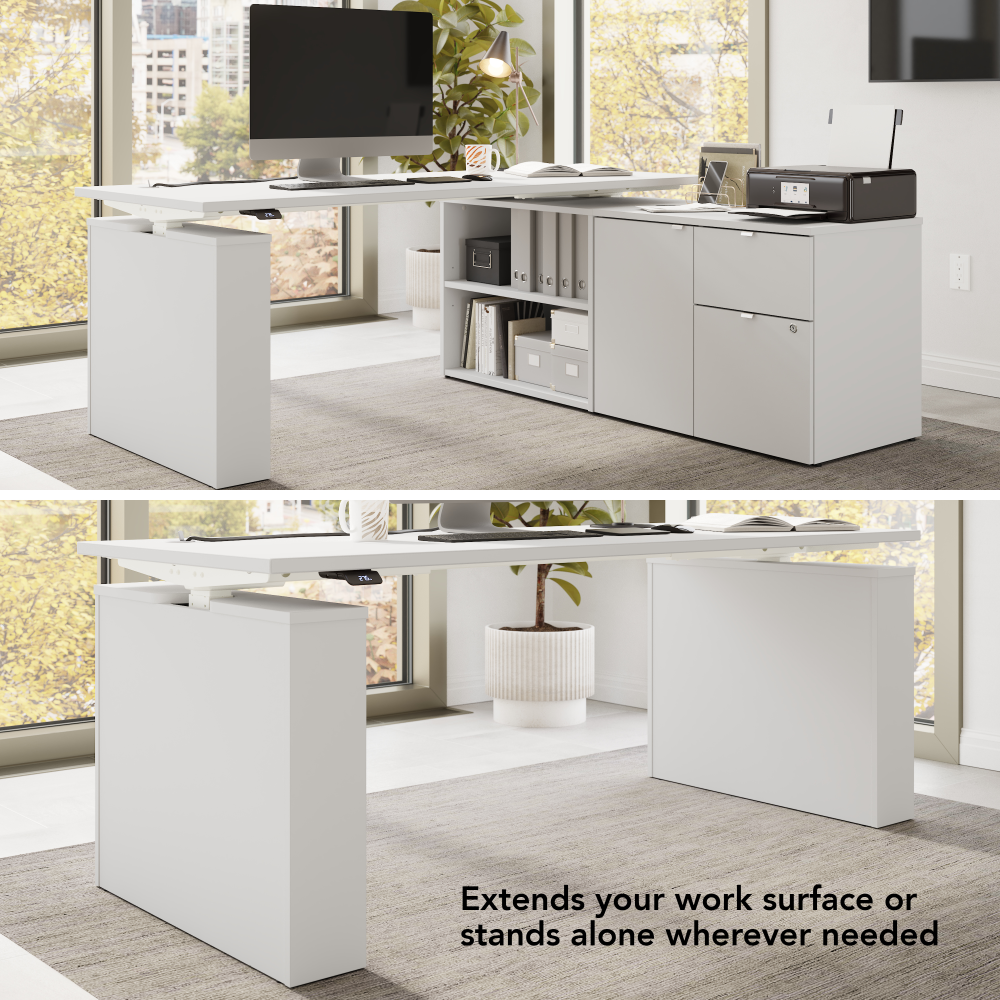 Shop Bush Business Furniture Stratus 30W Office Storage Cabinet with Drawers, Image 03, SUS130WH, #color_white