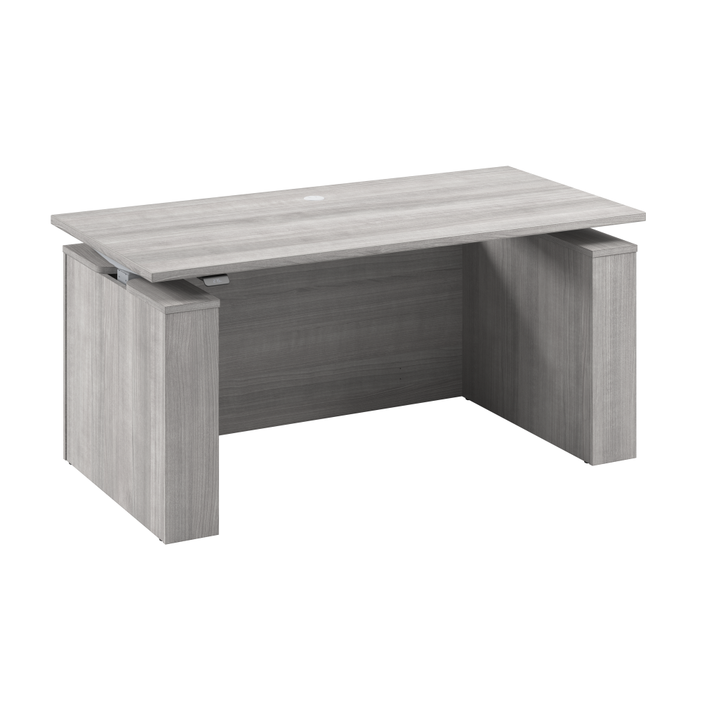 Shop Bush Business Furniture Stratus 60W x 30D Electric Height Adjustable Standing Desk with Modesty Panel, Image 01, SUT003PG, #color_platinum gray