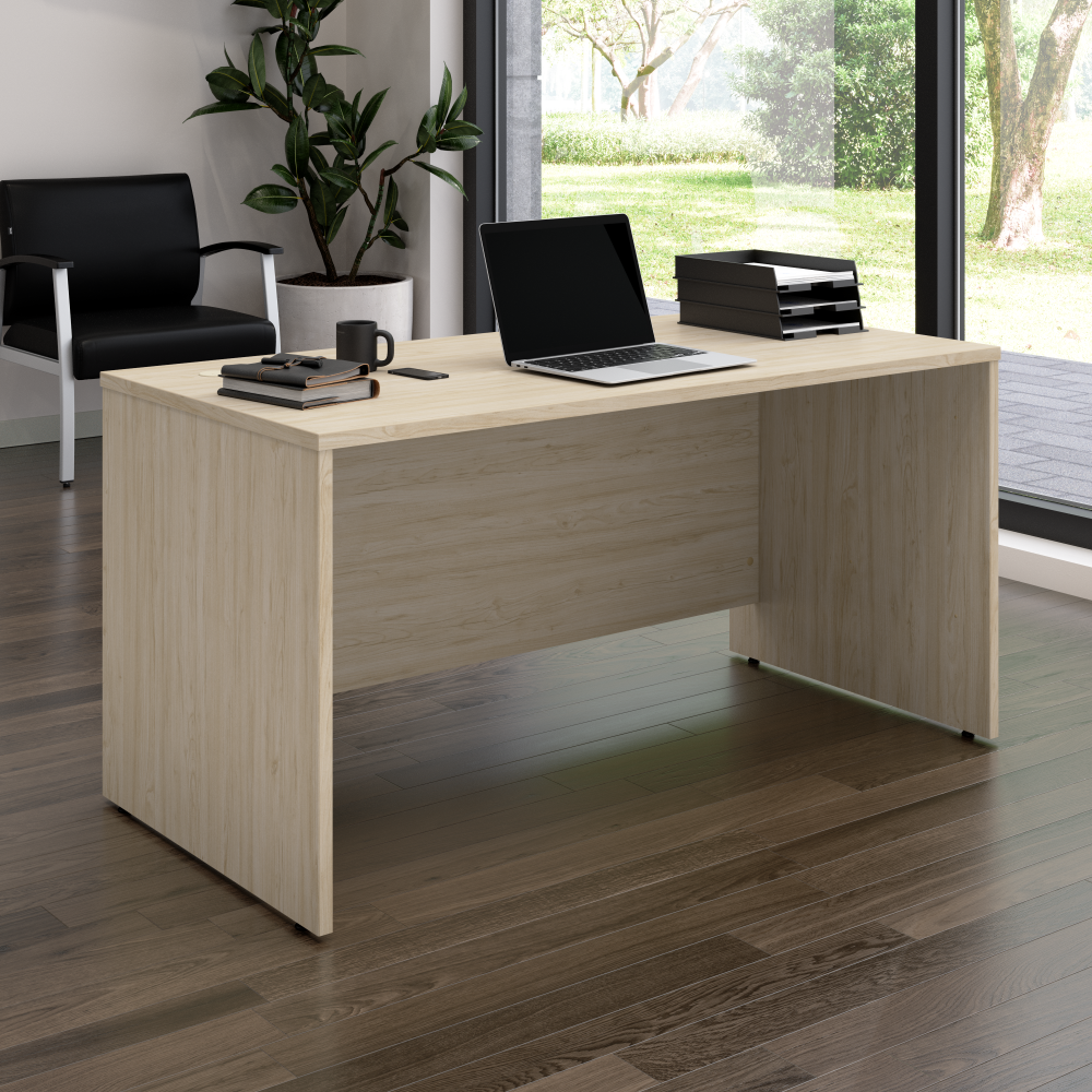 Shop Bush Business Furniture Arrive 60W x 30D Office Desk, Image 02, ARD260NE-Z, #color_natural elm