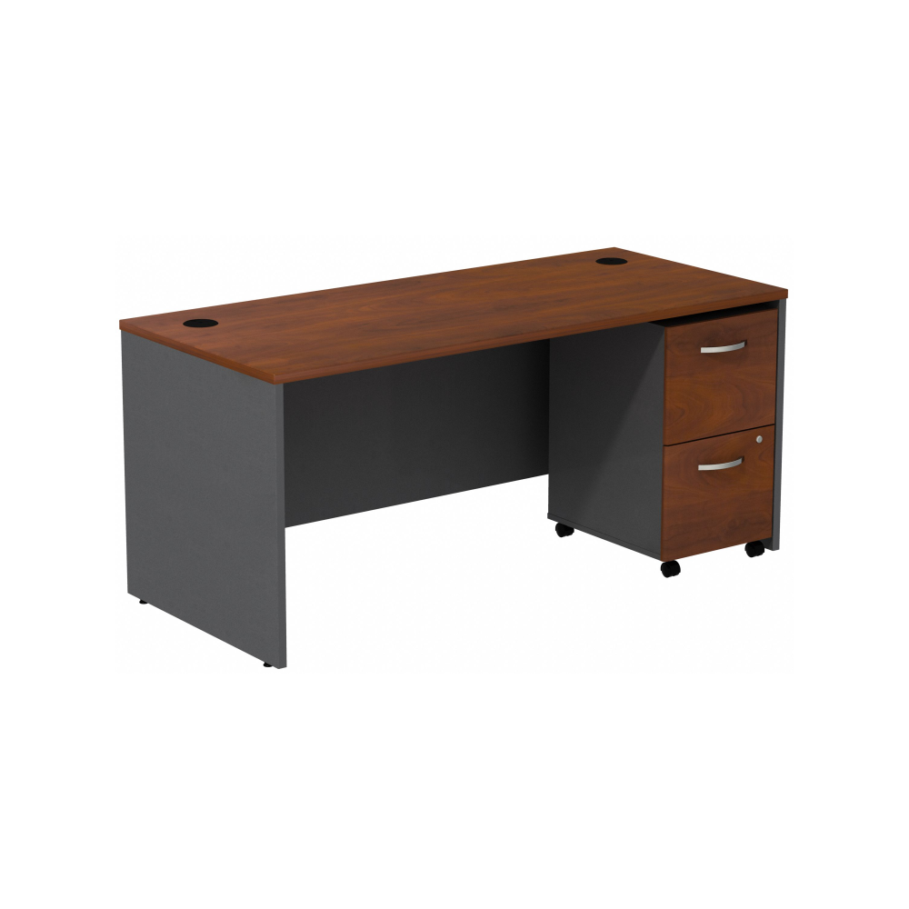 Shop Bush Business Furniture Series C Desk with 2 Drawer Mobile Pedestal, Image 01, SRC028HCSU, #color_hansen cherry