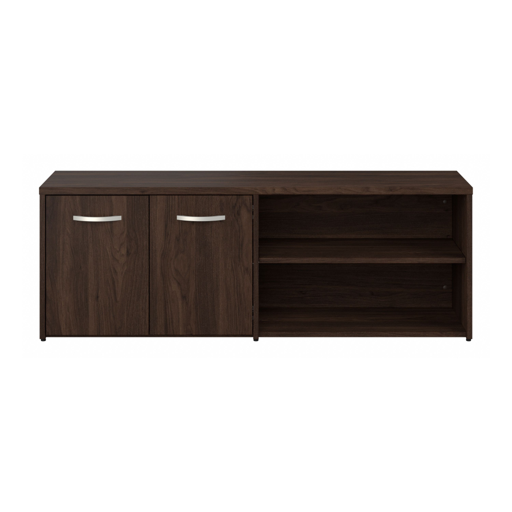 Shop Bush Business Furniture Studio C Low Storage Cabinet with Doors and Shelves, Image 03, SCS160BW, #color_black walnut
