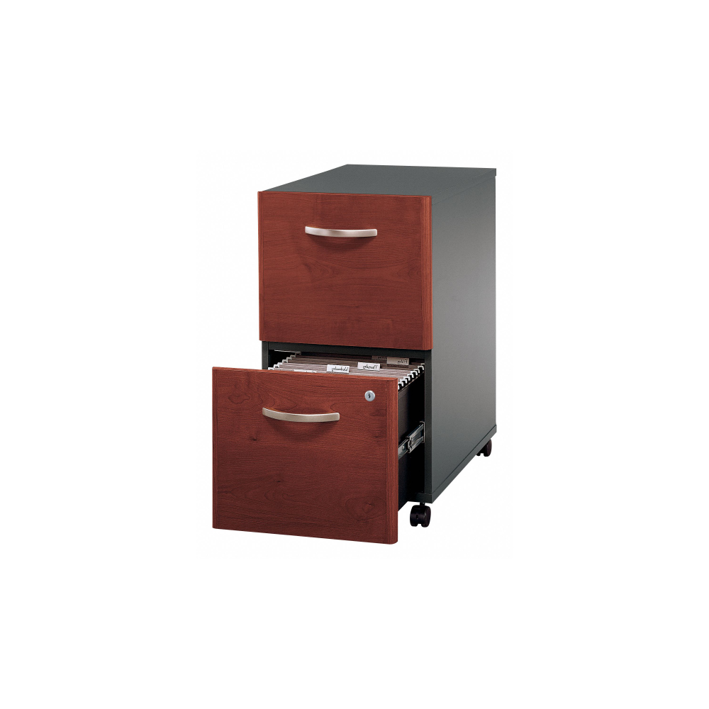 Shop Bush Business Furniture Series C 2 Drawer Mobile File Cabinet, Image 03, WC24452, #color_hansen cherry/graphite gray