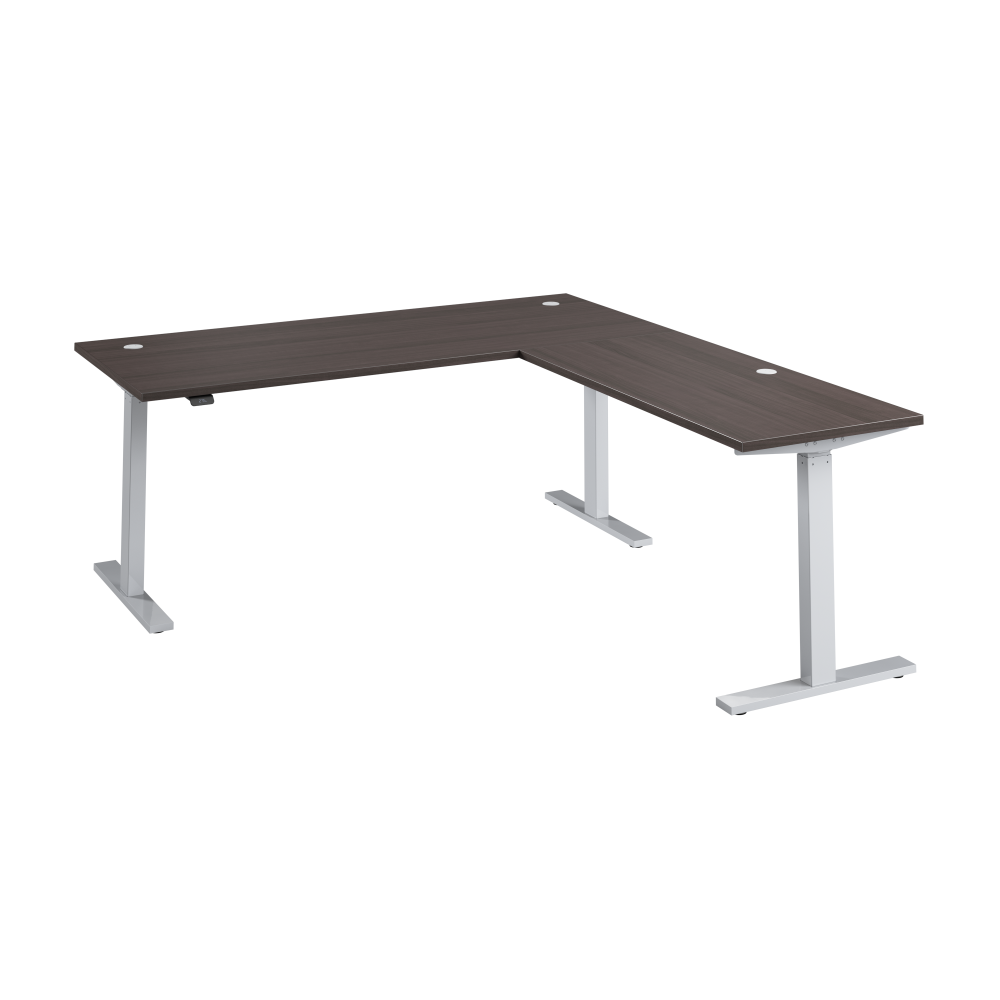 Shop Bush Business Furniture Move 60 Series 72W Height Adjustable L Shaped Standing Desk, Image 01, M6SL7278SGSK, #color_storm gray/cool gray metallic