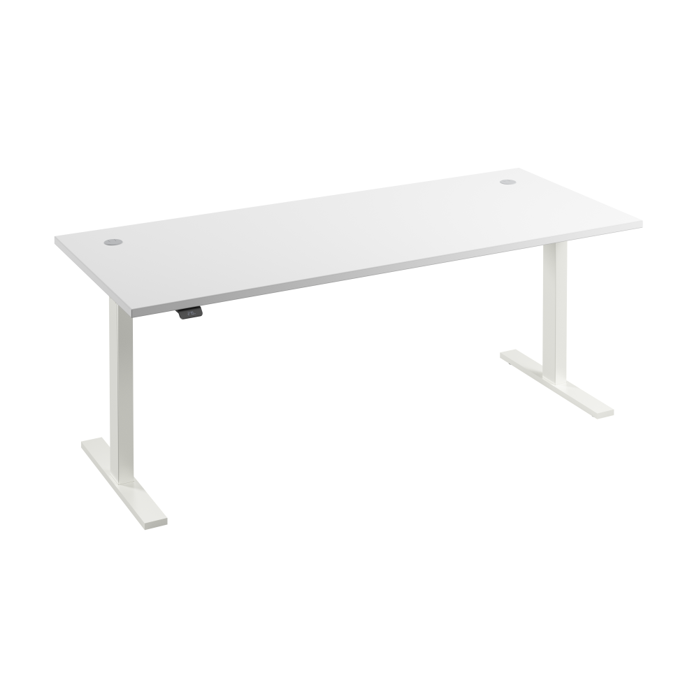 Shop Bush Business Furniture Move 60 Series 72W x 30D Electric Height Adjustable Standing Desk, Image 01, M6S7230WHWK, #color_white/white powder coat