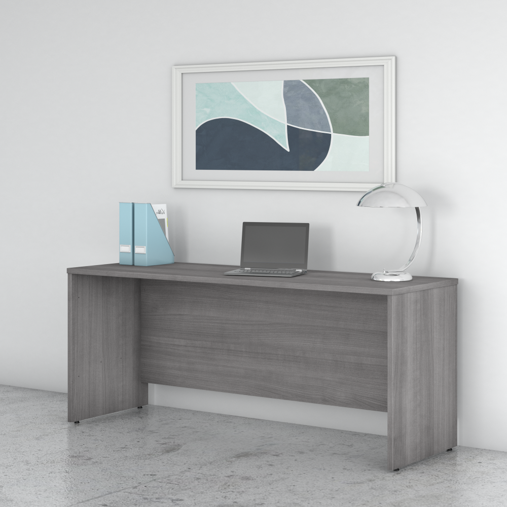 Shop Bush Business Furniture Studio C 72W x 24D Credenza Desk, Image 02, SCD372PG, #color_platinum gray