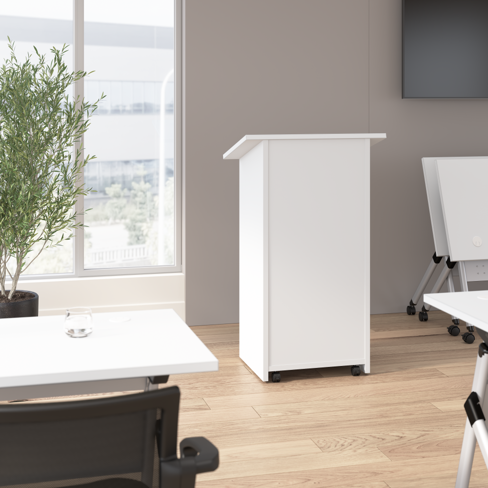 Shop Bush Business Furniture Envision Stand Up Lectern, Image 03, NVD129WH, #color_white
