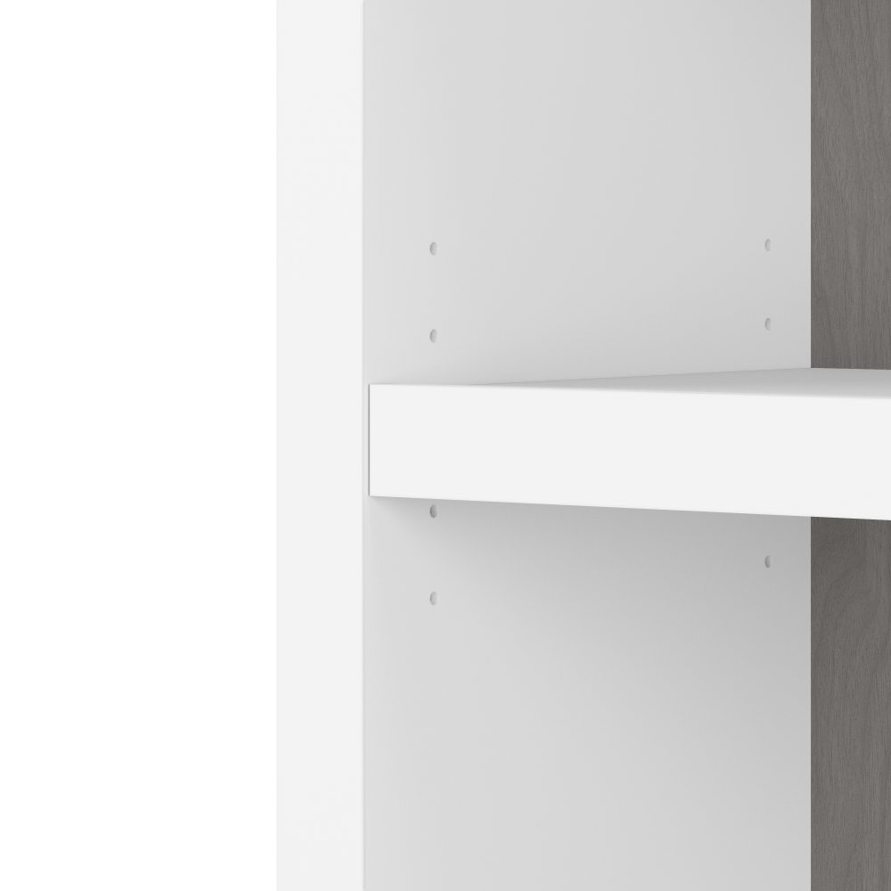 Shop Bush Business Furniture Echo 5 Shelf Bookcase, Image 06, KI60504-03, #color_pure white/modern gray