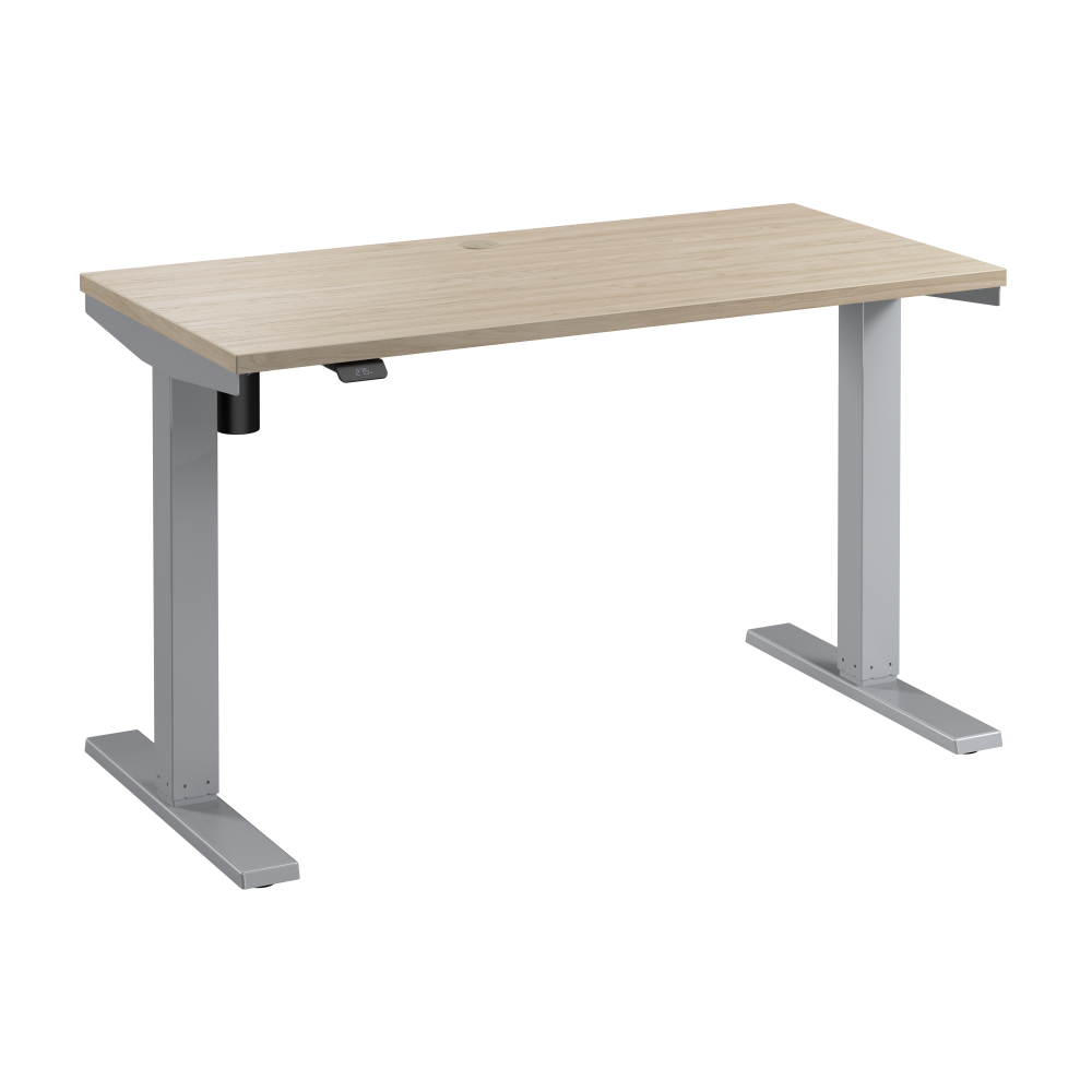 Shop Bush Business Furniture Move 40 Series 48W x 24D Electric Height Adjustable Standing Desk, Image 01, M4S4824NESK, #color_natural elm/cool gray metallic