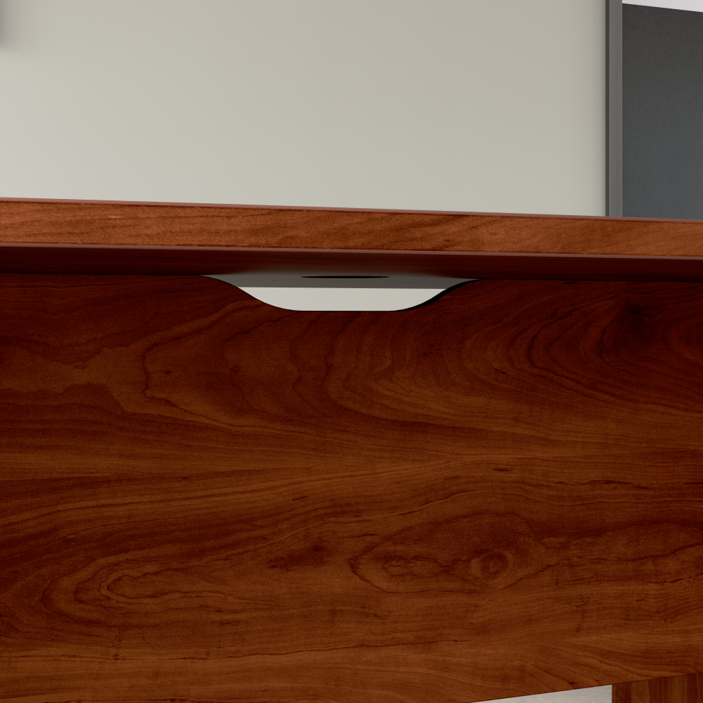 Shop Bush Business Furniture 120-inch Office Conference Table with Wood Base, Image 05, 99TB12048HCK, #color_hansen cherry
