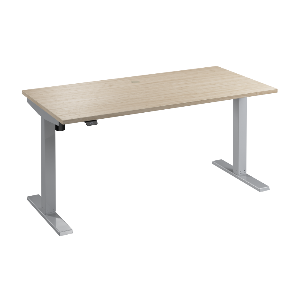 Shop Bush Business Furniture Move 40 Series 60W x 30D Electric Height Adjustable Standing Desk, Image 01, M4S6030NESK, #color_natural elm/cool gray metallic