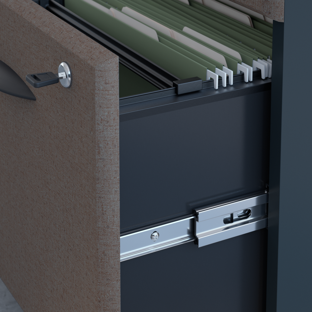 Shop Bush Business Furniture Series A 3 Drawer Mobile File Cabinet, Image 05, WC84853PSU, #color_slate