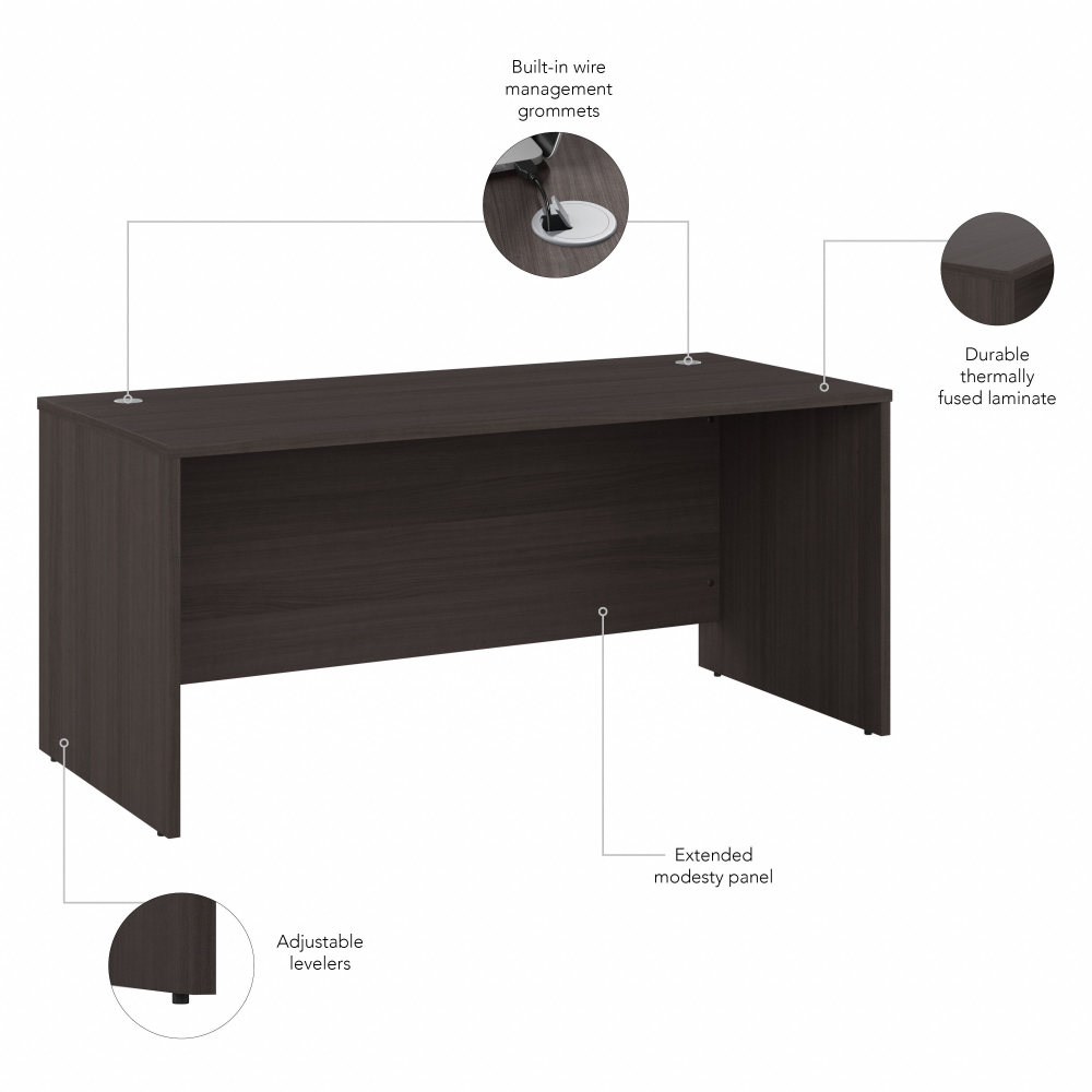 Shop Bush Business Furniture Studio C 66W x 30D Office Desk, Image 08, SCD166SG, #color_storm gray