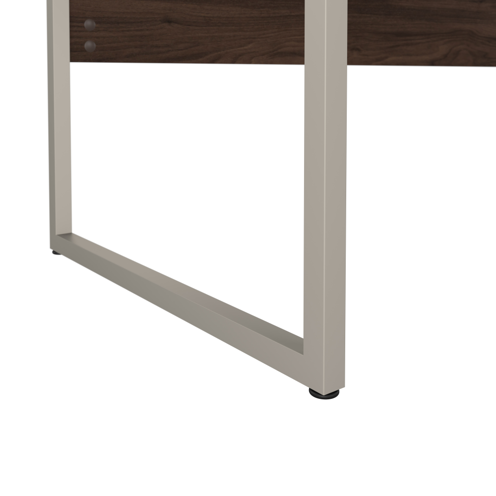 Shop Bush Business Furniture Hybrid 60W x 30D Computer Table Desk with Metal Legs, Image 07, HYD360BW, #color_black walnut