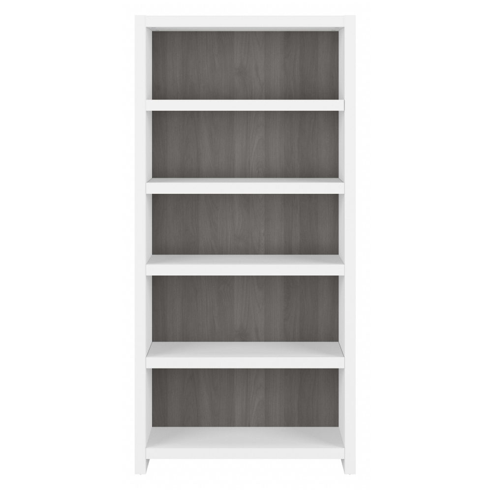 Shop Bush Business Furniture Echo 5 Shelf Bookcase, Image 03, KI60504-03, #color_pure white/modern gray