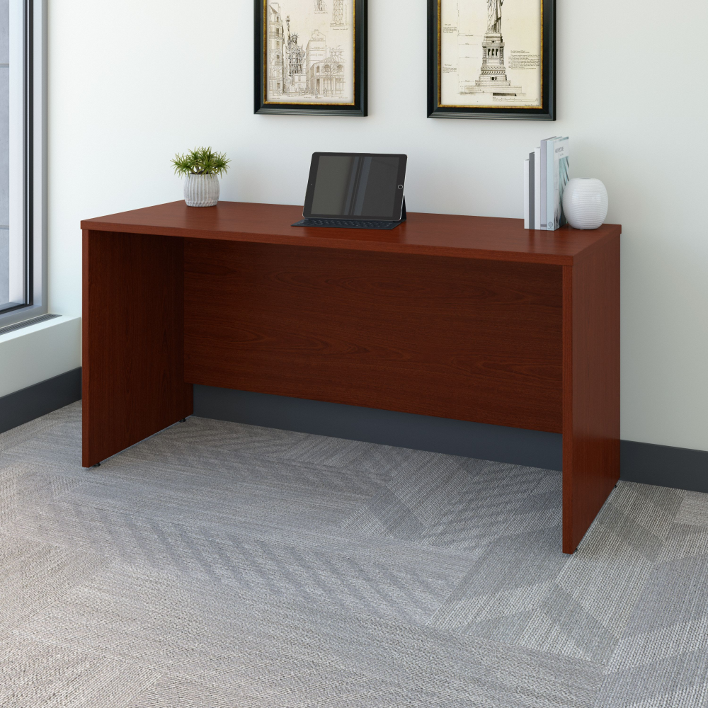 Shop Bush Business Furniture Series C 60W x 24D Credenza Desk, Image 02, WC36761, #color_mahogany